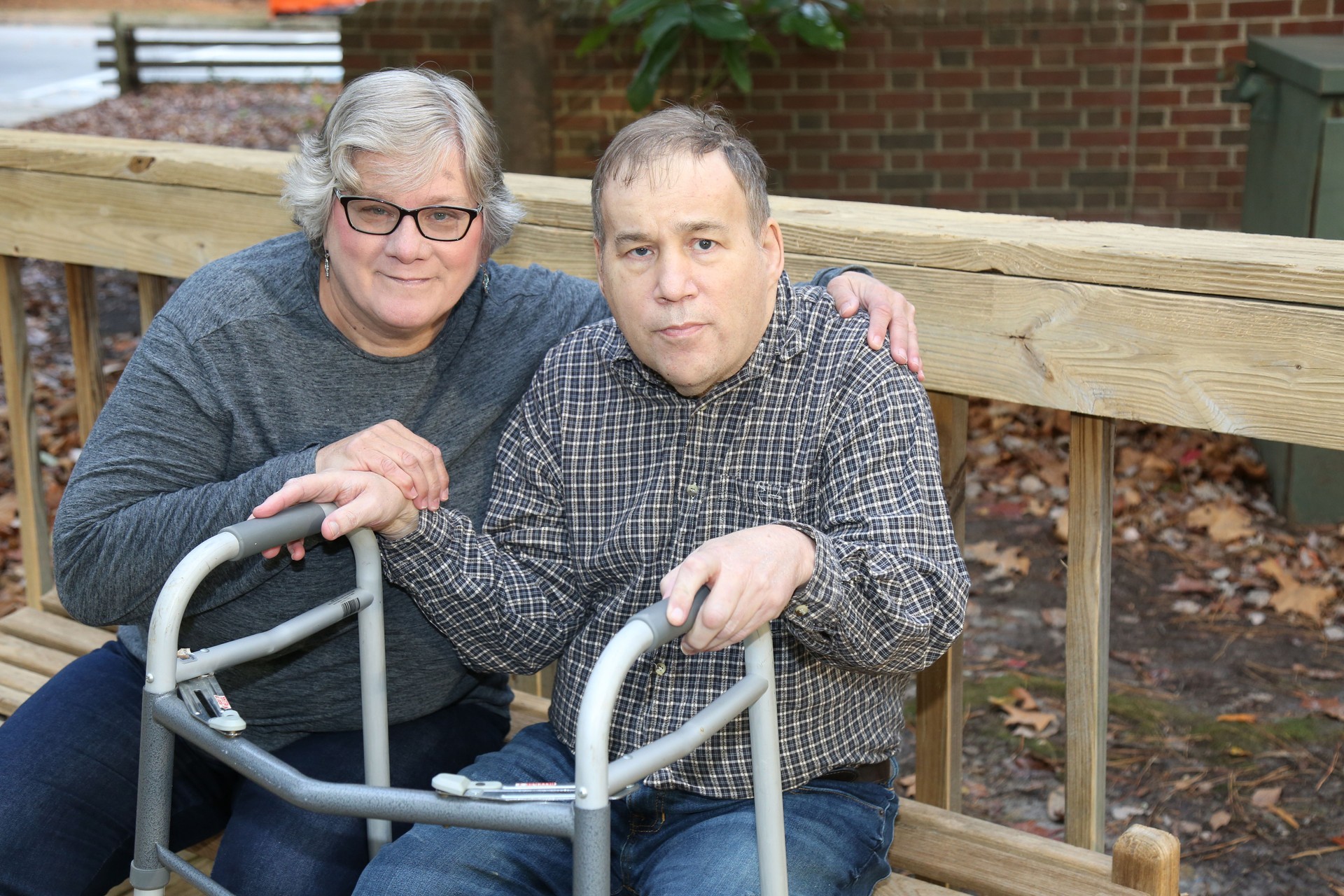 Caring sister supporting her middle-aged brother with autism—highlighting sibling caregiving, autism support, and future planning for adults with developmental disabilities