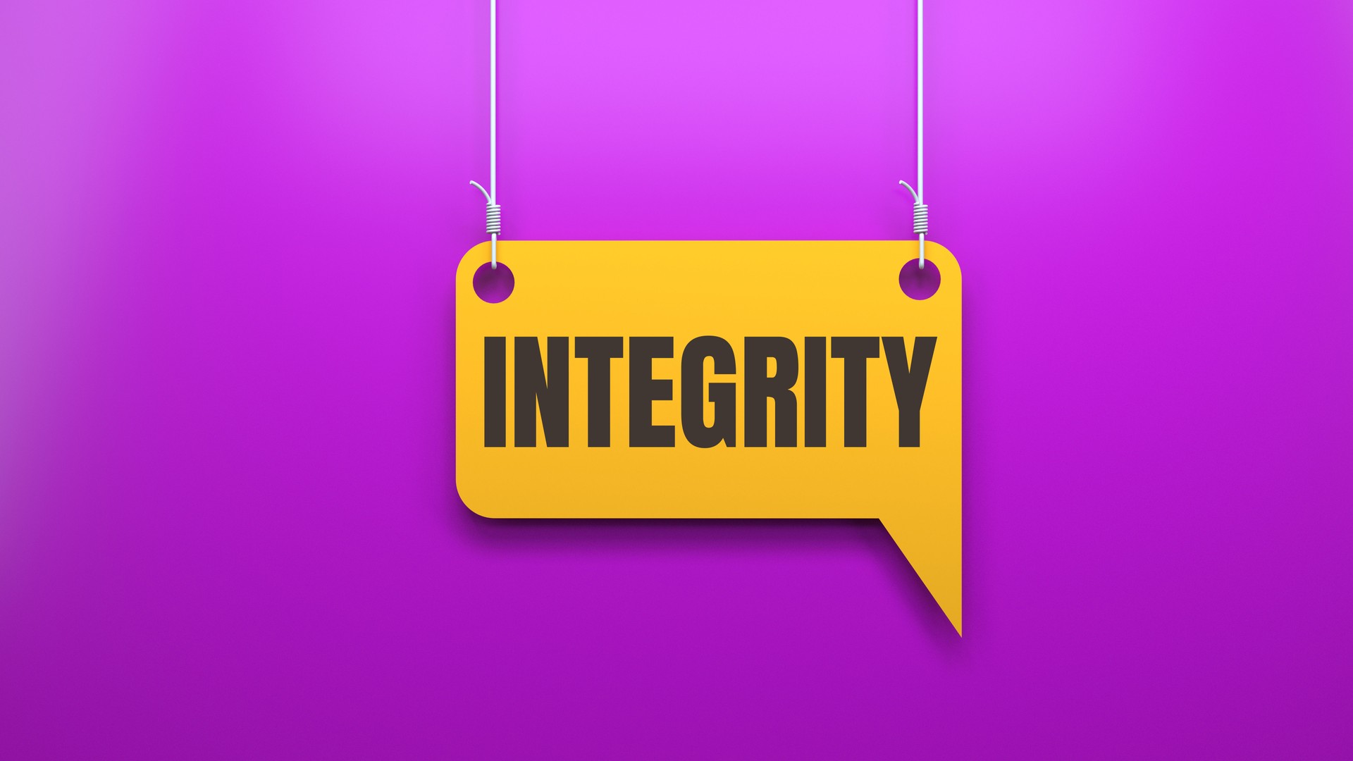 Integrity speech bubble